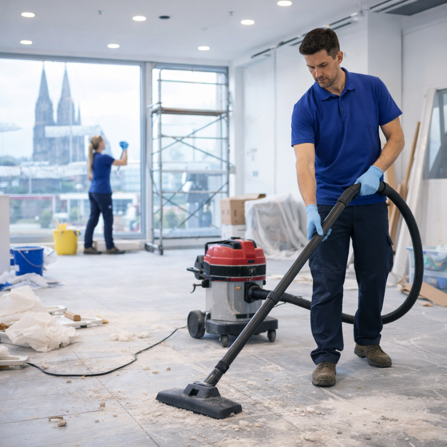 Bauendreinigung - Professionelle Reinigungskraft